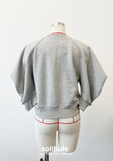 Grey 3D Cut Knitted Top