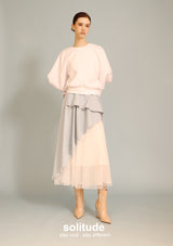 White 3D Cut Knitted Top