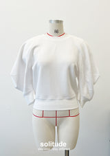 White 3D Cut Knitted Top