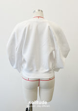 White 3D Cut Knitted Top
