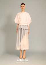 White 3D Cut Knitted Top