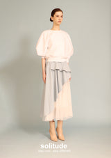 White 3D Cut Knitted Top