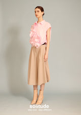 Pink Flower Patches Sleeveless Shirt