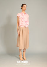 Pink Flower Patches Sleeveless Shirt