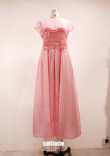 Pink Checkered See Through Dress