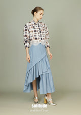 Lace Trim Printed Woven Shirt