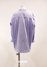 Floral Patches Striped Shirt