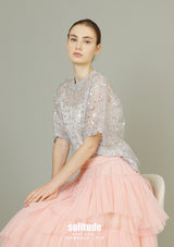 Silver Bling Bling Woven Top