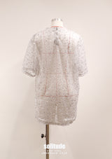 Silver Bling Bling Woven Top