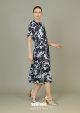 Blue Floral Printed Dress