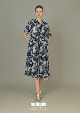 Blue Floral Printed Dress