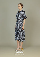 Blue Floral Printed Dress