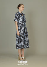 Blue Floral Printed Dress