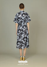 Blue Floral Printed Dress