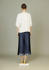 White Embellished Oversized Tee