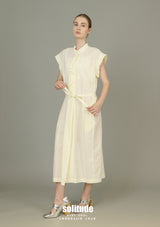 Yellow Sleeveless Cotton Dress