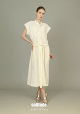 Yellow Sleeveless Cotton Dress