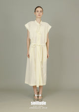 Yellow Sleeveless Cotton Dress