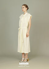 Yellow Sleeveless Cotton Dress