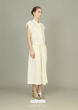 Yellow Sleeveless Cotton Dress