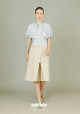 Sky Blue Woven Cape Top