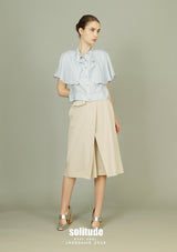 Sky Blue Woven Cape Top