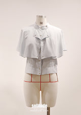 Sky Blue Woven Cape Top