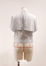 Sky Blue Woven Cape Top