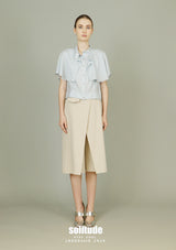 Sky Blue Woven Cape Top