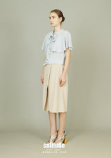 Sky Blue Woven Cape Top