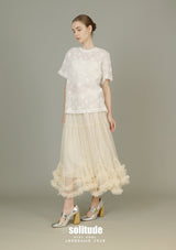 White Stylish Woven Top