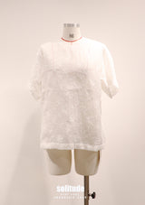 White Stylish Woven Top