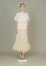 White Stylish Woven Top