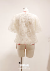 Beige Bubbles Layered Top