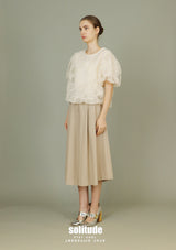 Beige Bubbles Layered Top