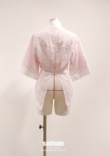 Long Front V Back Woven Shirt