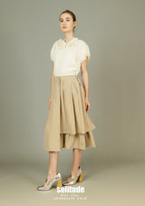 Light Yellow Flower Patches Sleeveless Shirt