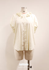 Light Yellow Flower Patches Sleeveless Shirt