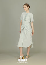 Drop Waist Gathered Maxi Dress