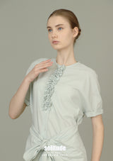 Drop Waist Gathered Maxi Dress