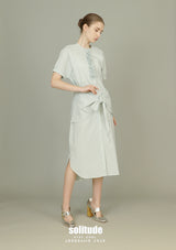 Drop Waist Gathered Maxi Dress