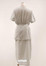 Drop Waist Gathered Maxi Dress