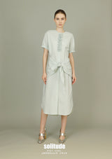 Drop Waist Gathered Maxi Dress