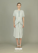 Drop Waist Gathered Maxi Dress