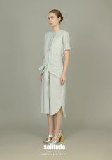 Drop Waist Gathered Maxi Dress