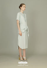 Drop Waist Gathered Maxi Dress