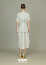 Drop Waist Gathered Maxi Dress