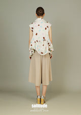 Printed Bubble Sleeveless Shirt