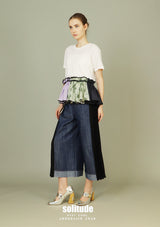 White Detachable Trimes Ruffles Top