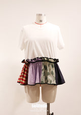 White Detachable Trimes Ruffles Top